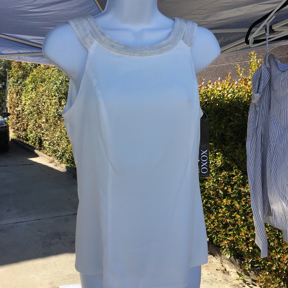 Xoxo Embellished white top